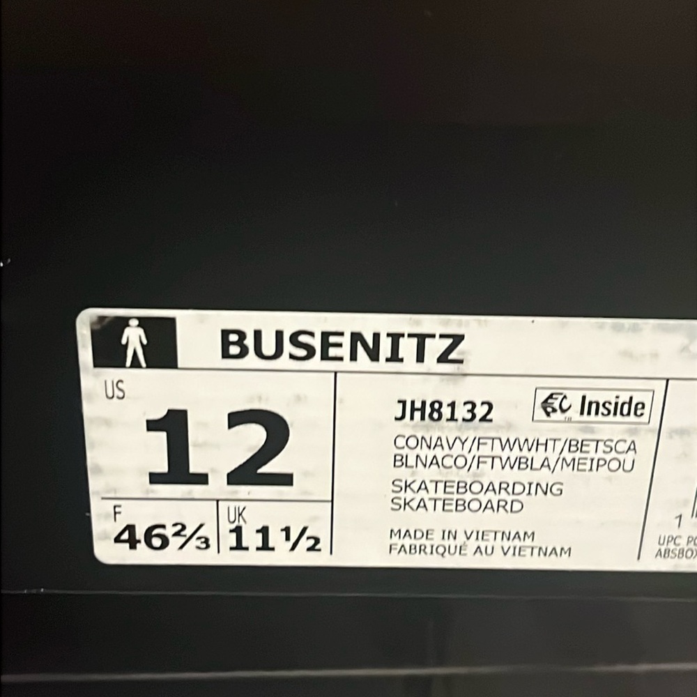Adidas Busenitz Skateboarding Shoes Sneakers JH8132 Navy Blue new Mens Size 12 - Picture 16 of 16